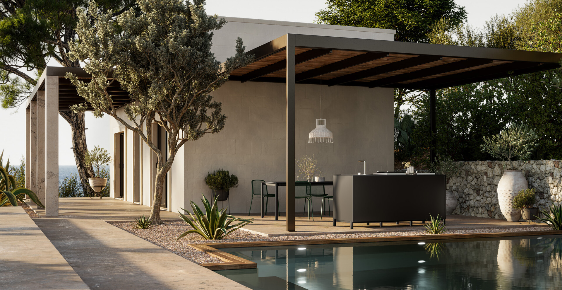 Уличная кухня Aura (чёрная)