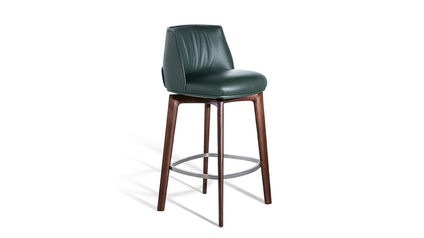Archibald | Stool with wood base