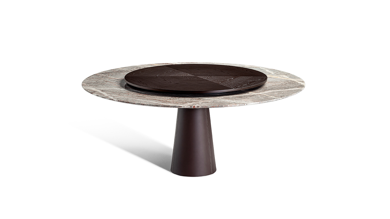 Mesa Due | Table with Lazy Susan